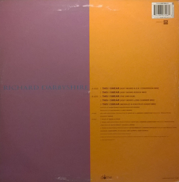 Richard Darbyshire - This I Swear | Dome Records (7243 8 80729 6 0) - 2 Richard Darbyshire - This I Swear | Dome Records (7243 8 80729 6 0) - 2