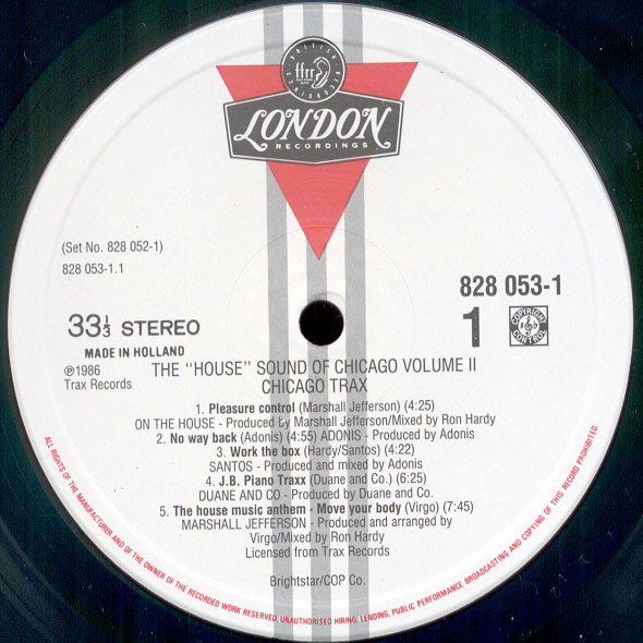 Various - The House Sound Of Chicago - Vol. II - Chicago Trax | London Records (828 052-1) - 3 Various - The House Sound Of Chicago - Vol. II - Chicago Trax | London Records (828 052-1) - 3