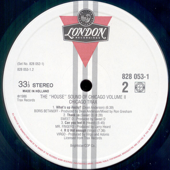 Various - The House Sound Of Chicago - Vol. II - Chicago Trax | London Records (828 052-1) - 4 Various - The House Sound Of Chicago - Vol. II - Chicago Trax | London Records (828 052-1) - 4