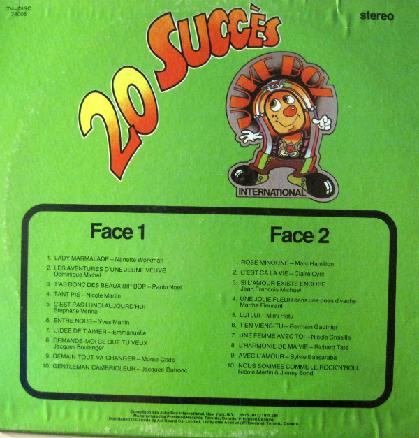 Various - 20 Succès | Juke Box International (TV-DISC 74005) - 2 Various - 20 Succès | Juke Box International (TV-DISC 74005) - 2