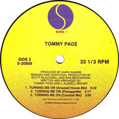 Tommy Page - Turning Me On | Sire (9 20909-0) - 4