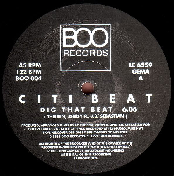 Citi Beat - Dig That Beat | Boo Records (BOO 004) - 2