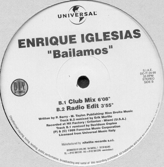 Enrique Iglesias - Bailamos | Do It Yourself Entertainment (DO IT 24-99) - 2 Enrique Iglesias - Bailamos | Do It Yourself Entertainment (DO IT 24-99) - 2