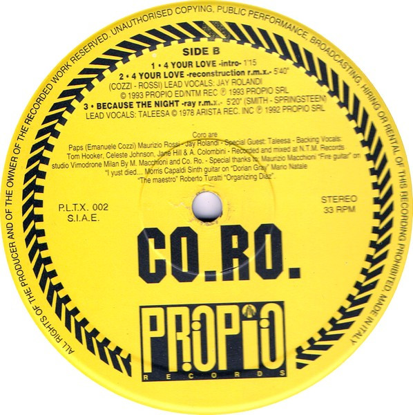 CO.RO. - Temptation | Propio Records (PLTX 002) - 2 CO.RO. - Temptation | Propio Records (PLTX 002) - 2