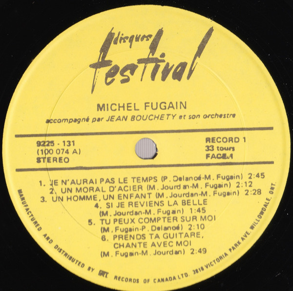 Michel Fugain - Quand L'oiseau Chante Je N'aurai Pas Le Temps + 25 Grands Succès | Disques Festival (9225-131) - 4 Michel Fugain - Quand L'oiseau Chante Je N'aurai Pas Le Temps + 25 Grands Succès | Disques Festival (9225-131) - 4
