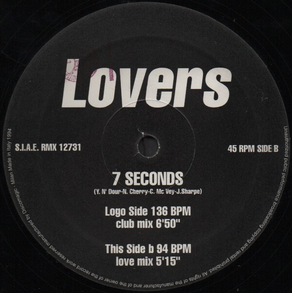 Lovers - 7 Seconds | Remix Records (RMX 12731) - 4 Lovers - 7 Seconds | Remix Records (RMX 12731) - 4