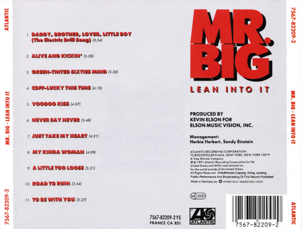 Mr. Big - Lean Into It | Atlantic (7567-82209-2) - 2