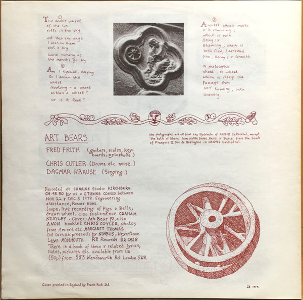 Art Bears - Winter Songs | Ralph Records (RR 7905) - 10 Art Bears - Winter Songs | Ralph Records (RR 7905) - 10