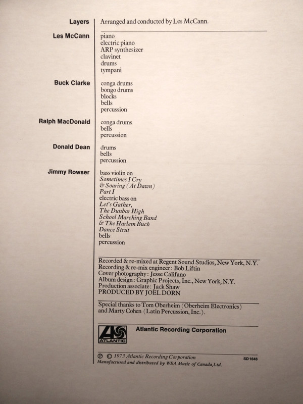 Les McCann - Layers | Atlantic (SD 1646) - 3 Les McCann - Layers | Atlantic (SD 1646) - 3