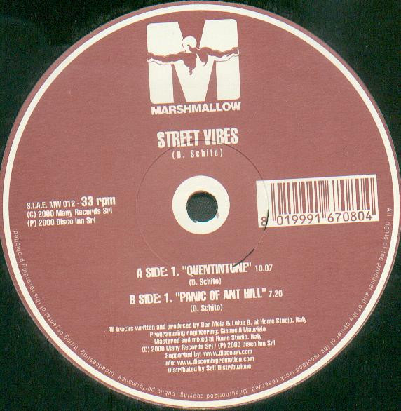 Streetvibes - Quentintune / Panic Of Ant Hill | Marshmallow (MW 012) - main