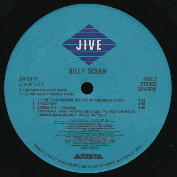 Billy Ocean - Get Outta My Dreams, Get Into My Car | Jive (JD1-9679) - 3 Billy Ocean - Get Outta My Dreams, Get Into My Car | Jive (JD1-9679) - 3