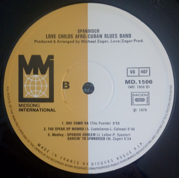 Love Childs Afro Cuban Blues Band - SpanDisco | RCA (MD. 1506) - 4 Love Childs Afro Cuban Blues Band - SpanDisco | RCA (MD. 1506) - 4