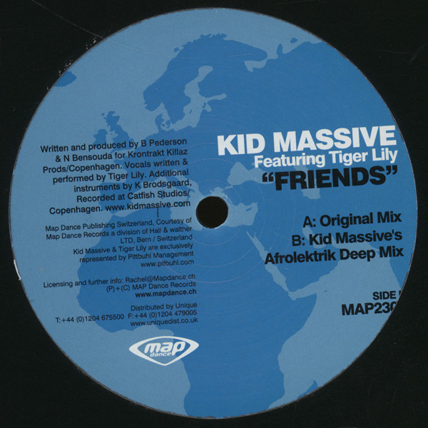 Kid Massive Featuring Tiger Lily - Friends | MAP Dance (MAP2306)