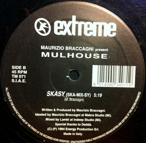 Maurizio Braccagni Present Mulhouse - Skasy | Extreme Records (TM 071) - 2 Maurizio Braccagni Present Mulhouse - Skasy | Extreme Records (TM 071) - 2