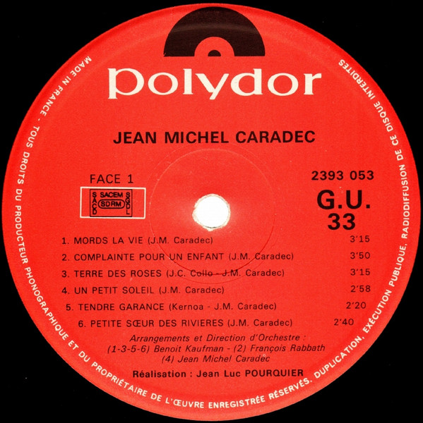 Jean-Michel Caradec - Mords La Vie | Polydor (2393 053) - 4 Jean-Michel Caradec - Mords La Vie | Polydor (2393 053) - 4