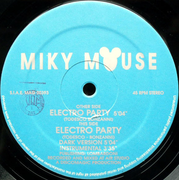 Miky Mouse - Electro Party | Magma Records (MAG 00393) - main