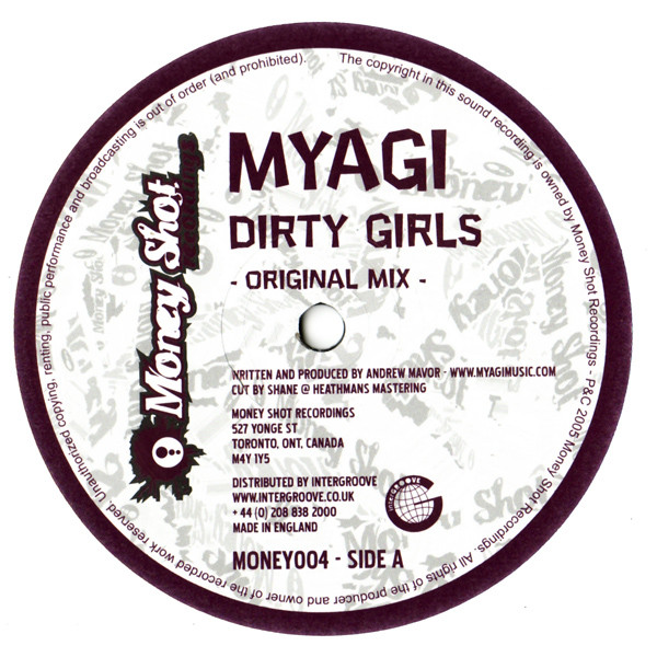 Myagi - Dirty Girls | Money Shot Recordings (MONEY004) - main