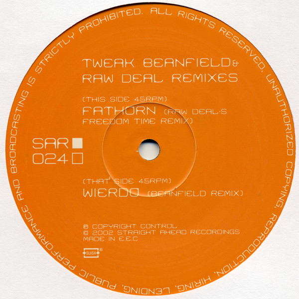 Tweak - Beanfield & Raw Deal Remixes | Straight Ahead (SAR 024) - 4