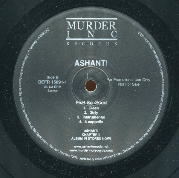 Ashanti - Rock Wit U (Awww Baby) Remix / Feel So Good | Murder Inc Records (DEFR 15891-1) - 2
