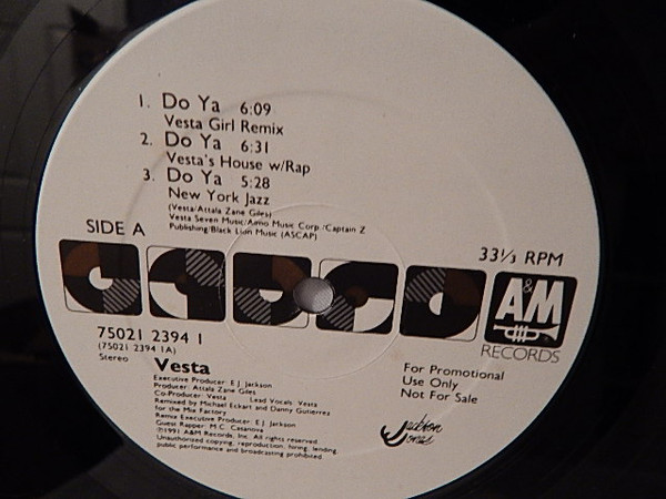 Vesta - Do Ya | A&M Records (75021 2394 1) - 2