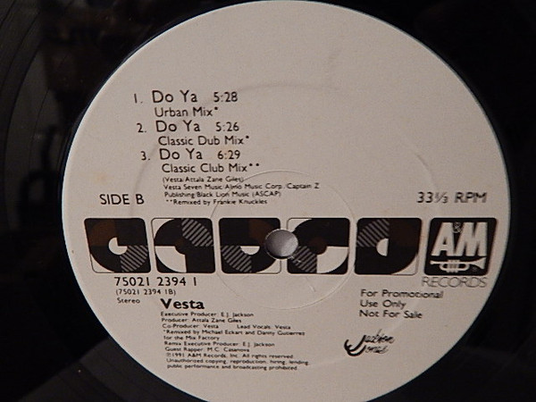 Vesta - Do Ya | A&M Records (75021 2394 1) - 3