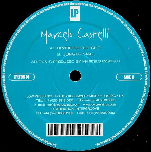 Marcelo Castelli - Tambores De Sur / Jungle Man | Low Pressings Limited (LPLTD014)