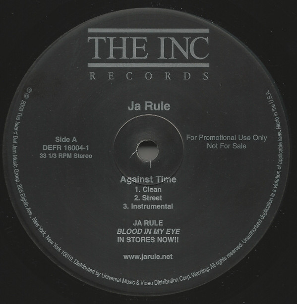 Ja Rule - Against Time / Ni**as & B**ches | Island Def Jam Music Group (DEFR 16004-1) - 2 Ja Rule - Against Time / Ni**as & B**ches | Island Def Jam Music Group (DEFR 16004-1) - 2