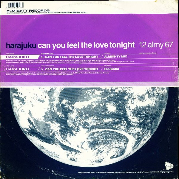 Harajuku - Can You Feel The Love Tonight | Almighty Records (12 almy 67) - main
