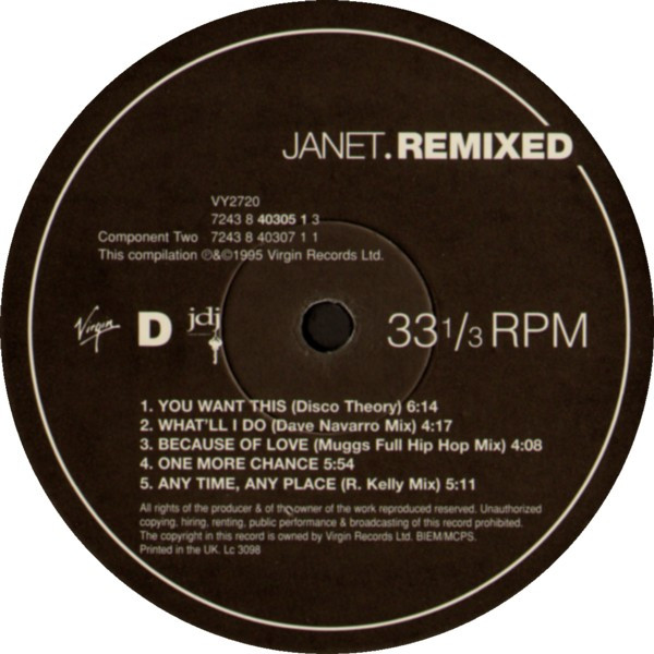 Janet Jackson - Janet.Remixed | Virgin (7243 8 40305 1 3) - 8 Janet Jackson - Janet.Remixed | Virgin (7243 8 40305 1 3) - 8