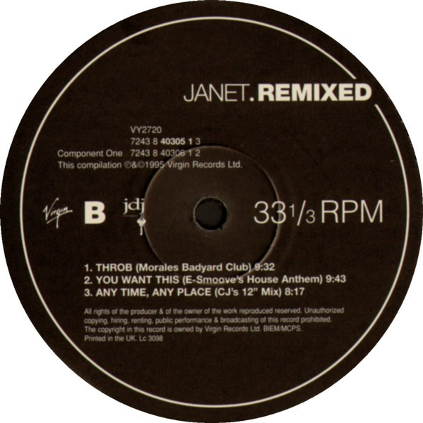 Janet Jackson - Janet.Remixed | Virgin (7243 8 40305 1 3) - 6 Janet Jackson - Janet.Remixed | Virgin (7243 8 40305 1 3) - 6
