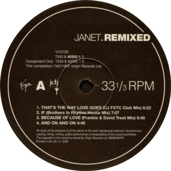 Janet Jackson - Janet.Remixed | Virgin (7243 8 40305 1 3) - 5 Janet Jackson - Janet.Remixed | Virgin (7243 8 40305 1 3) - 5