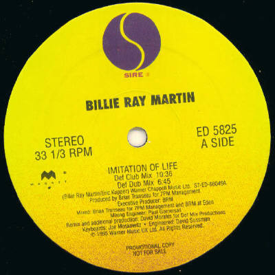 Billie Ray Martin - Imitation Of Life | Sire (ED 5825) - 2 Billie Ray Martin - Imitation Of Life | Sire (ED 5825) - 2