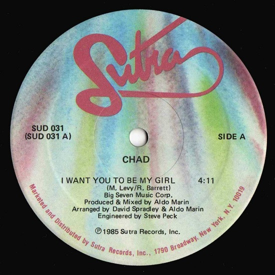 Chad - I Want You To Be My Girl | Sutra Records (SUD 031) - 3 Chad - I Want You To Be My Girl | Sutra Records (SUD 031) - 3