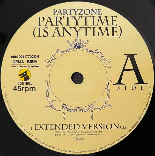 Partyzone - Partytime (Is Anytime) | Control (0041770CON)