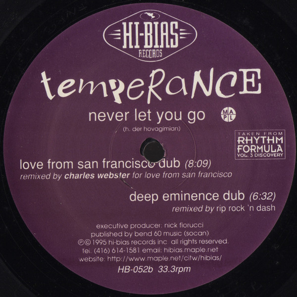 Temperance - Never Let You Go | Hi-Bias Records (HB-052) - 2 Temperance - Never Let You Go | Hi-Bias Records (HB-052) - 2
