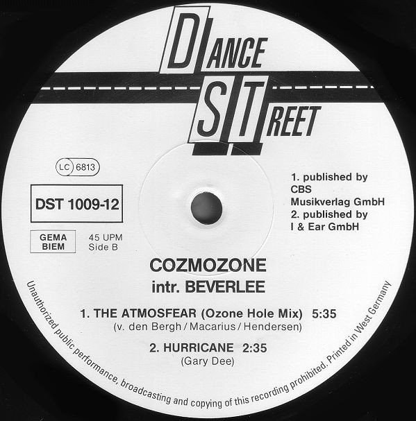 Cozmozone Introducing Beverlee - The Atmosfear | Dance Street (DST 1009-12) - 4