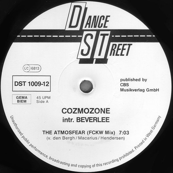 Cozmozone Introducing Beverlee - The Atmosfear | Dance Street (DST 1009-12) - 3