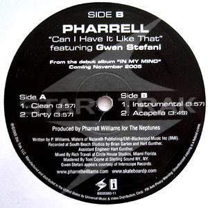 Pharrell Williams Featuring Gwen Stefani - Can I Have It Like That | Star Trak Entertainment (B0005660-11) - 3