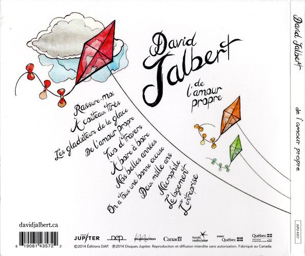 David Jalbert - De L'Amour Propre | Disques Jupiter (JUP2-4537) - 2