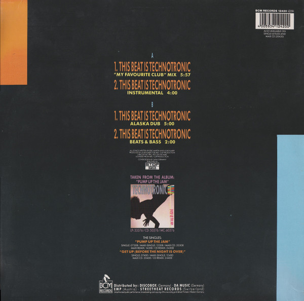Technotronic Feat. MC Eric - This Beat Is Technotronic | BCM Records (12420) - 2