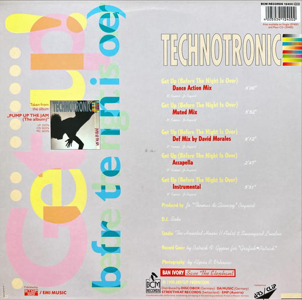 Technotronic - Get Up! (Before The Night Is Over) | BCM Records (12400) - 2 Technotronic - Get Up! (Before The Night Is Over) | BCM Records (12400) - 2