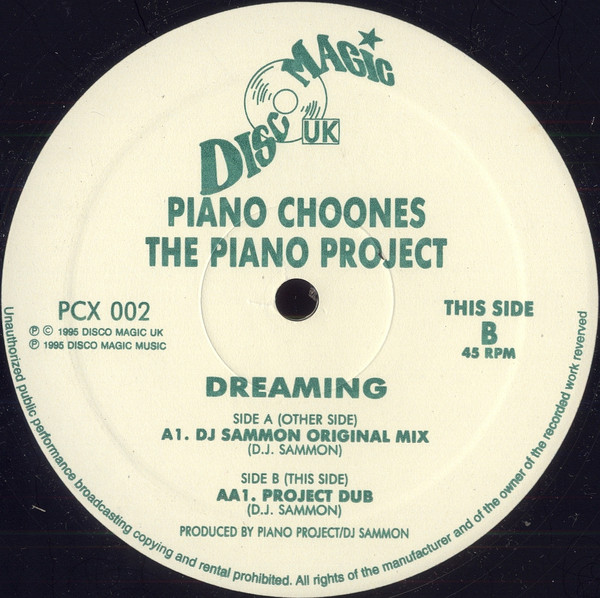 The Piano Project - Dreaming | Disco Magic UK (PCX 002)