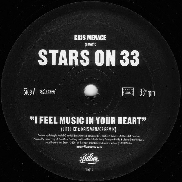 Kris Menace Presents Stars On 33 - I Feel Music In Your Heart | Vulture Music (Vult 014) - main