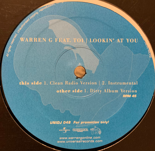 Warren G Feat. Toi - Lookin' At You | Universal (UNIDJ 048) - 3