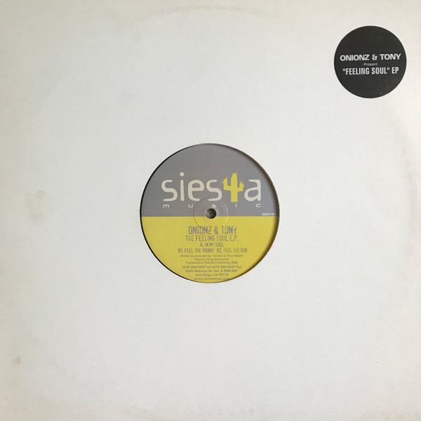Onionz & Tony - The Feeling Soul E.P. | Siesta Music (SM019) - main