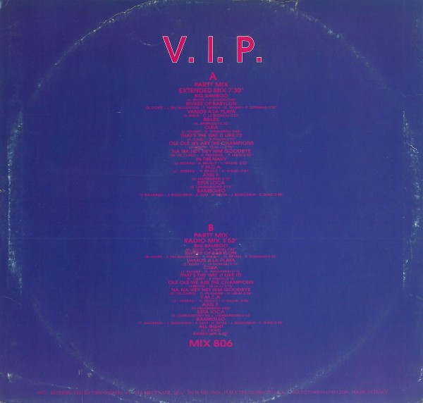 V.I.P. - Party Mix | Discomagic Records (MIX 806) - 2 V.I.P. - Party Mix | Discomagic Records (MIX 806) - 2