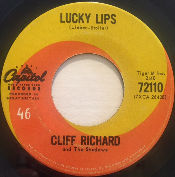 Cliff Richard And The Shadows - Lucky Lips | Capitol Records (72110) - main