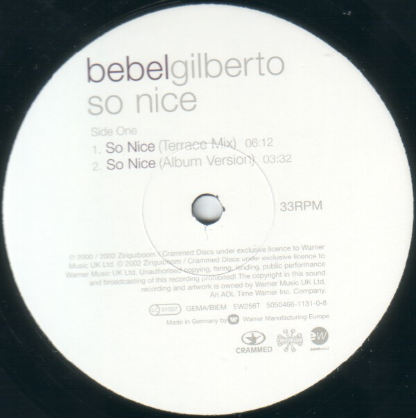 Bebel Gilberto - So Nice | EastWest (EW256T) - 3 Bebel Gilberto - So Nice | EastWest (EW256T) - 3