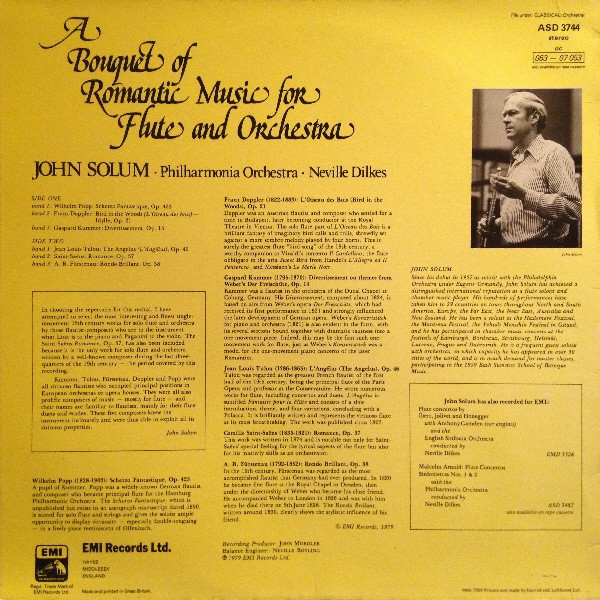 A Bouquet Of Romantic Music For Flute And Orchestra