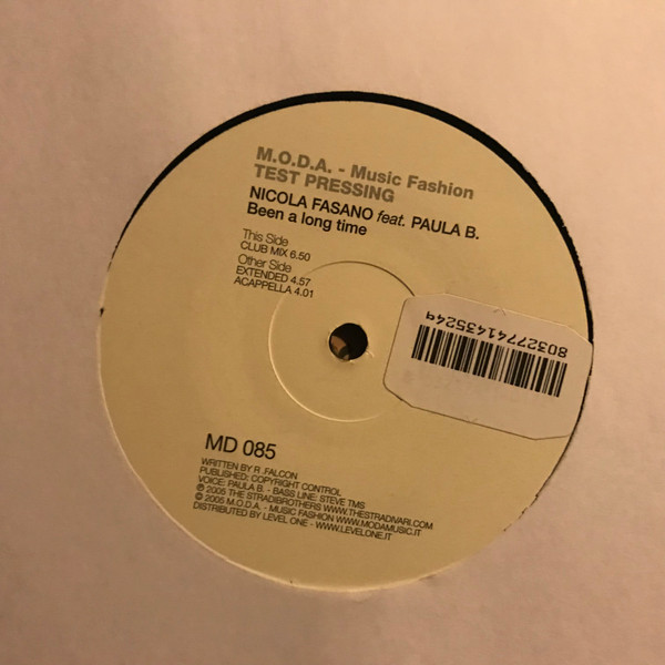 Nicola Fasano Featuring Paula B. - Been A Long Time | M.O.D.A. - Music Fashion (MD 085) - main
